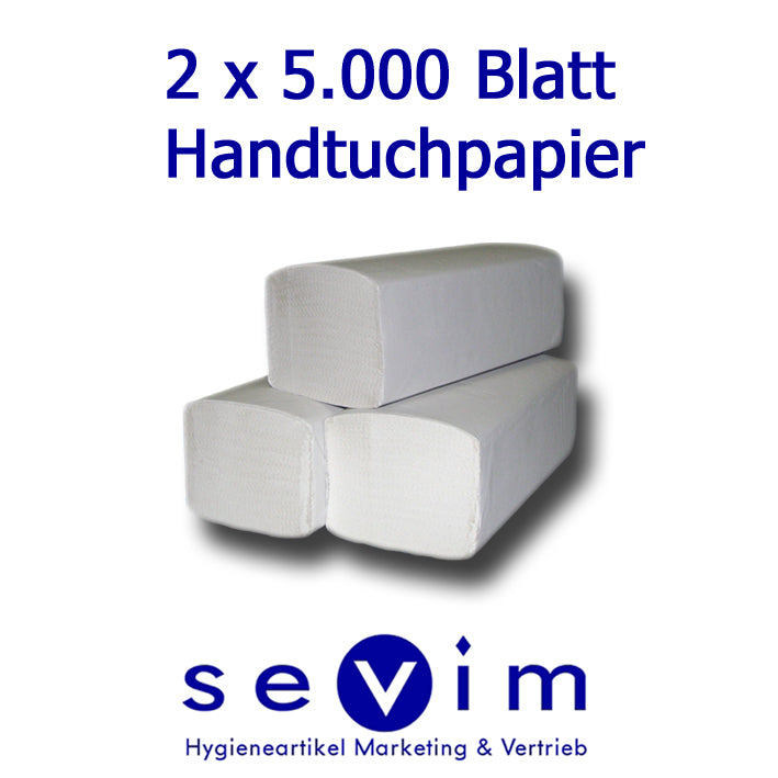 Premium Papierhandtücher - Falthandtücher 1-lagig natur 10.000 Blatt